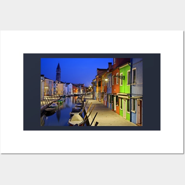 Night falling on Burano island - Venice Wall Art by Cretense72